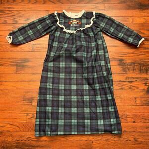 Vintage 80s Tigger Lanz of Salzburg Disney Flannel Plaid Girl's PJ 8 Bridget